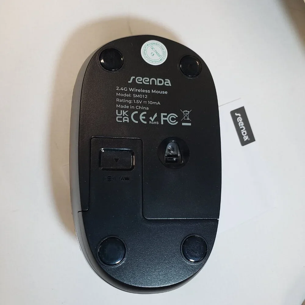 Seenda Wireless Mouse 2.4G Noiseless Mouse with USB Receiver. Black. for pc, mac